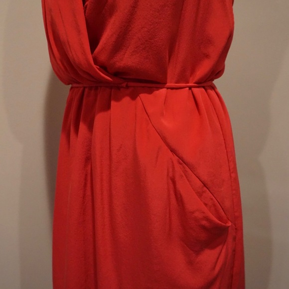 Wilfred/Aritzia Sabine Vivid Fuchsia Silk Dress - Picture 6 of 8